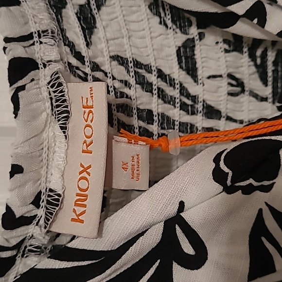 Knox Rose Black & White Floral Empire Midi Sundress,  Sz 4X NWT - Picture 10 of 10